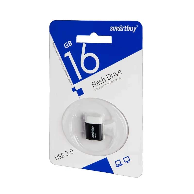 USB накопитель 16 GB Smart Buy LARA Black
