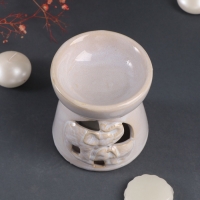 Набор: аромалампа для эфирных масел, мелтсы из воска ароматические &laquo;Слон со слонёнком&raquo;, светлый беж, 10&times;10&times;9 см