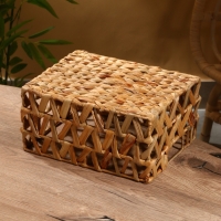 Корзина плетеная 30x23x15 см, водный гиацинт