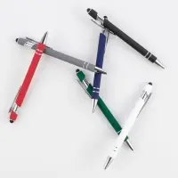 Ручка шариковая Pointer Soft Touch со стилусом, серая