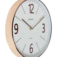 Часы настенные ENERGY ЕС-158, интерьерные, d-29.3 см, кварцевые, белые с золотым