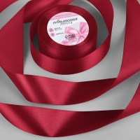 Лента атласная, 40 мм &times; 23 &plusmn; 1 м, цвет глубокий красный №33