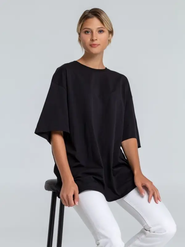 Футболка оверсайз &laquo;Чистая соль&raquo;, черная, размер XS/S (44-46)