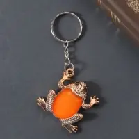 Брелок пластик "Лягушка красочная" МИКС 3,2х3,7 см