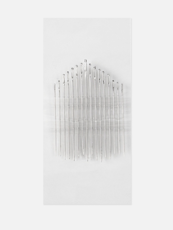 Иглы швейные ассорти №120-23 33мм/345мм/ 39мм/43мм/45мм (набор 16шт) сталь TR