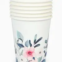 Стакан одноразовый бумажный &laquo;Цветы&raquo;, 250 мл