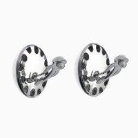 Клипсы &laquo;Тренд&raquo; объёмный круг, цвет серебро