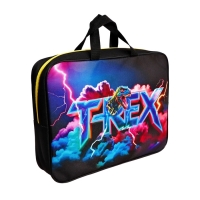 Папка с ручками текстильная А4, 360&times;245&times;70 мм, Calligrata TOP &laquo;Динозавр&raquo;