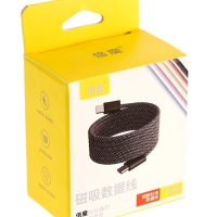 Кабель Type-C - USB, магнитный, 3 А, 60 Вт, с оплёткой, чёрный