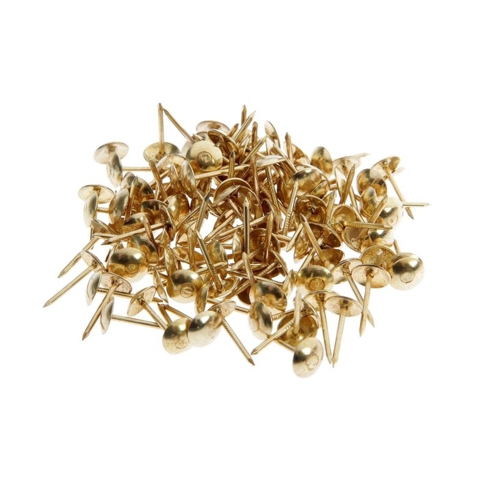 Гвозди ТУНДРА, декоративные, обивочные, 8х15 мм, золото, 500 шт