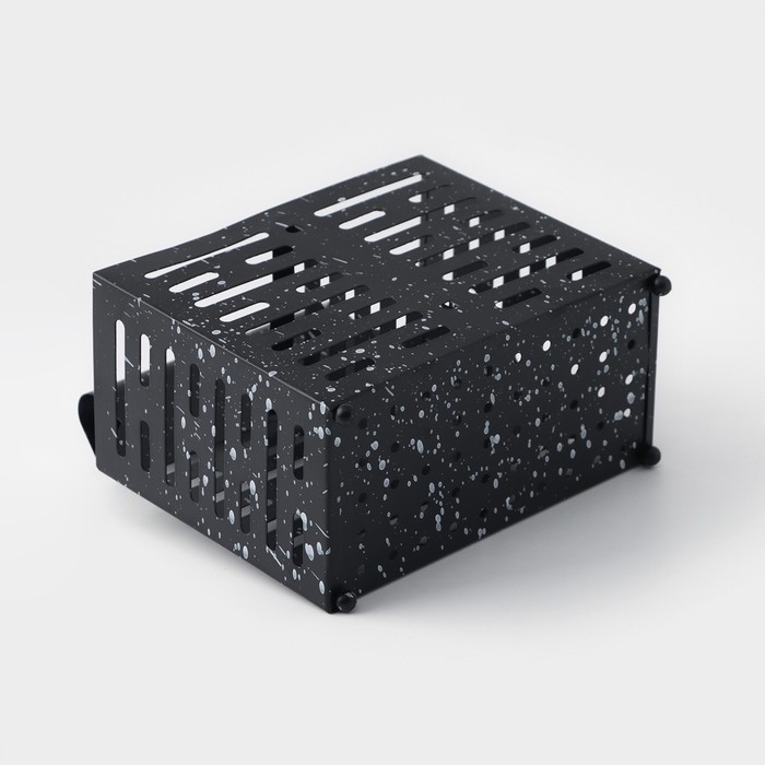 Сушилка для столовых приборов подвесная Доляна, 17,5&times;16,5&times;9 см, цвет чёрный