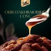Влажный корм Sheba Craft для кошек, говядина, соус, пауч,  75 г