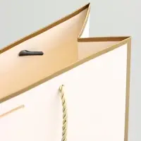 Пакет подарочный, белый, с бантом, 28 х 20 х 10 см