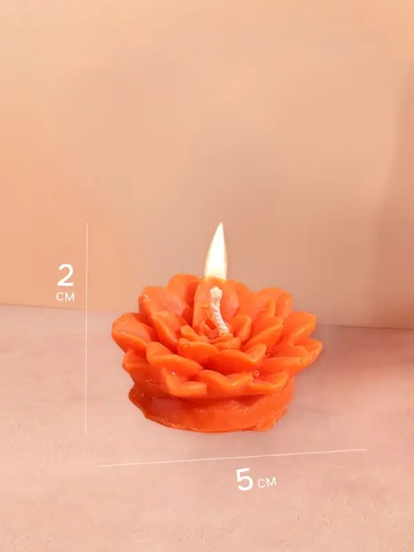 Свеча "Цветок" 5х5х2 см, соевый воск, микс