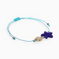 Браслет &laquo;Заезда&raquo; на нити, черепашка, фиолетовый в серебре