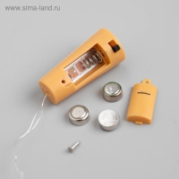 Гирлянда &laquo;Нить&raquo; 1 м роса с пробкой, IP20, серебристая нить, 10 LED, батарейка LR44х3 (в комплекте), свечение фиолетовое