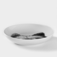 Тарелка фарфоровая глубокая &laquo;Медведь&raquo;, 700 мл, d=20,5 см, белая