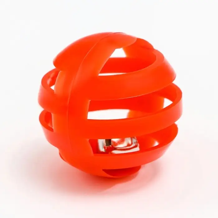 Шарик для кошек с бубенчиком "Футбол", 3,8 см, фасовка 60 шт, микс цветов