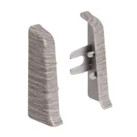 Торцевые заглушки для плинтуса &laquo;Деконика&raquo;, пара, 55 мм, цвет 210 дуб пепельный