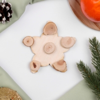 Новый год. Подставка с символом года под горячее &laquo;На счастье&raquo;, D=11 см, можжевельник