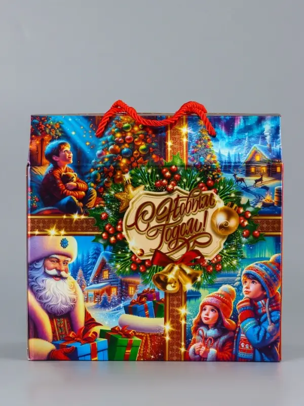 Коробка подарочная складная "Зимняя сказка" 23 х 10 х 22 см