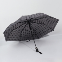 Зонт полуавтоматический &laquo;Узоры&raquo;, эпонж, 3 сложения, 8 спиц, R = 49/55 см, D = 110 см, цвет МИКС