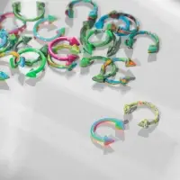 Пирсинг в бровь &laquo;Стрелы&raquo; дуо круг, d=0.8 см, МИКС (фасовка 20 шт.)