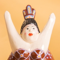 Фигурка на подставке &laquo;Балерина&raquo;, 11&times;7&times;23 см, дерево, красная