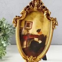 Фоторамка полистоун 15х20 см "Герб" бронза 30х20,5х2,5 см