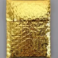 Пакет из ВПП c клапаном и клеевым слоем, золотой 11&times;16 + 5 см