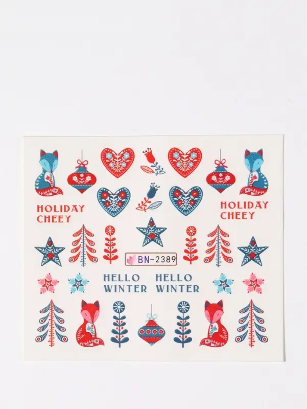 Слайдеры для ногтей &laquo;Hello Winter&raquo;, разноцветные