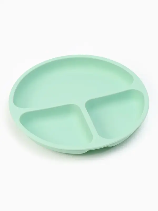 Тарелка детская секционная, 3 секции, бирюзовый, Mum&Baby