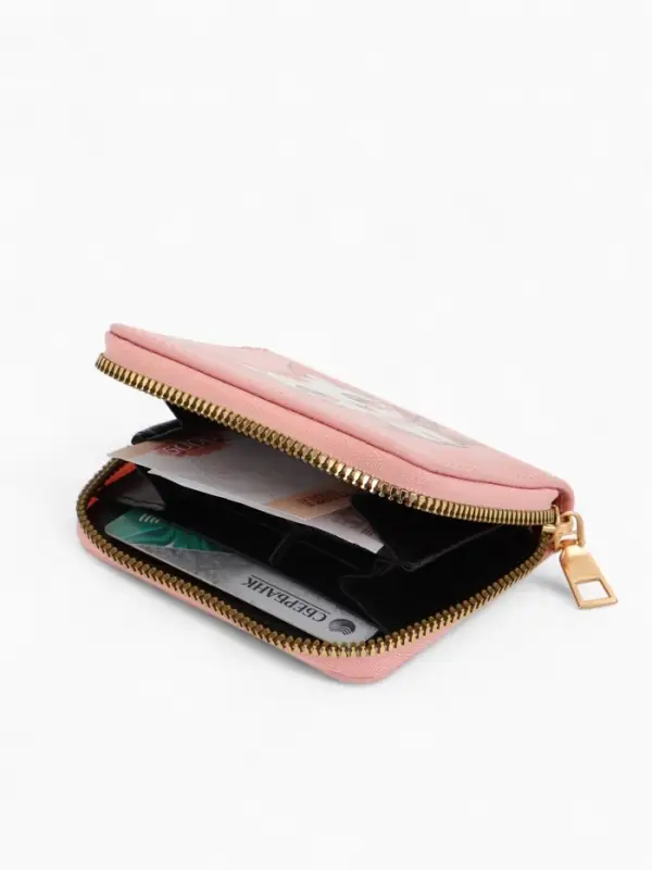 Кошелек дет 07-01-01 Июнь2537 кот, 8,52,510,5 см, 2 отд+отд/молн, д/карт, розовый