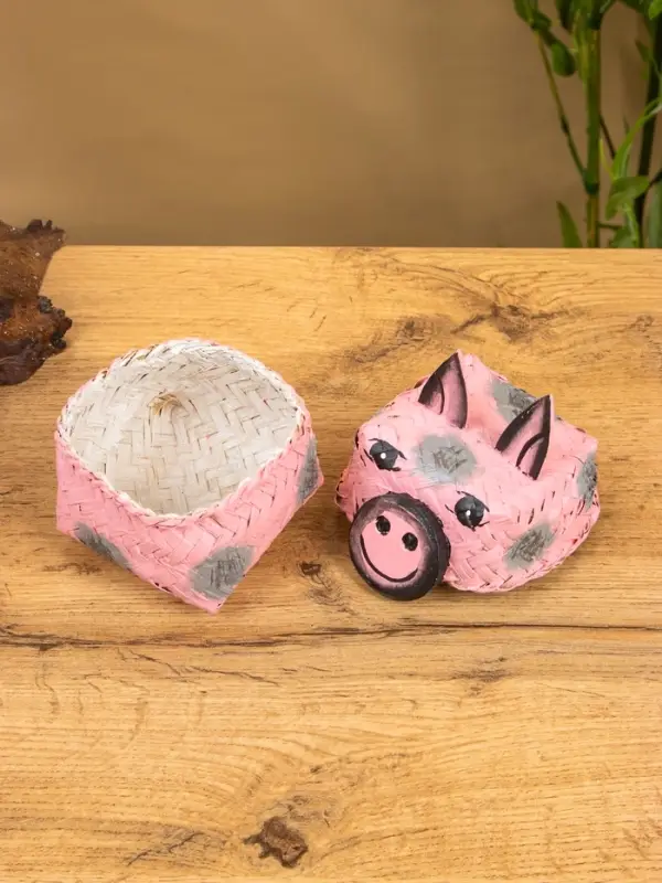 Корзинка &laquo;Поросёнок&raquo;, 8&times;8&times;13 см, бамбук