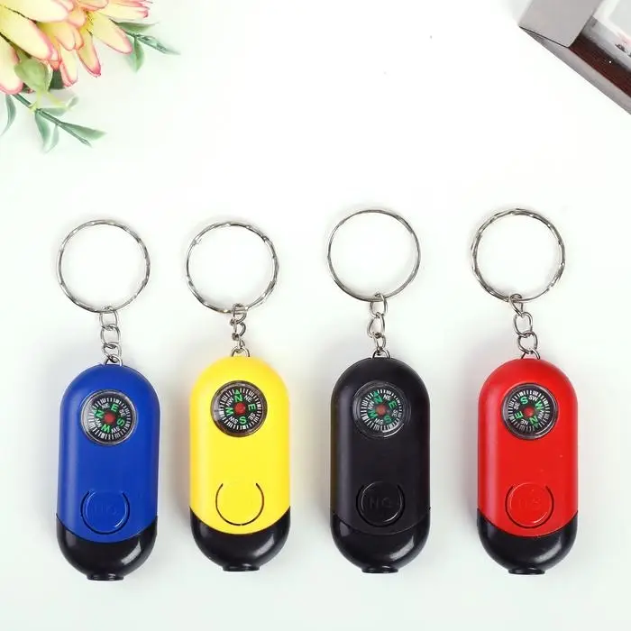 Фонарик брелок для ключей на кольце &laquo;Компас&raquo;, 1.5&times;2.5&times;5.5 см, МИКС