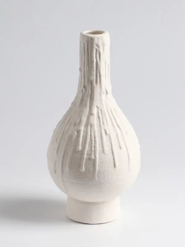 Ваза &laquo;Кристилис&raquo;, 22&times;10.5 см, керамика, белая