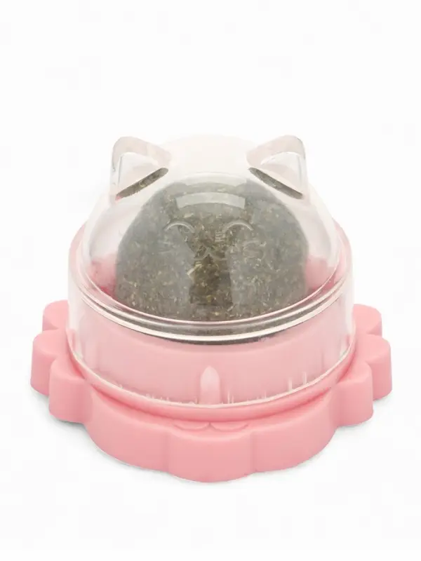 Игрушка для кошек из кошачьей мяты &laquo;Киса&raquo; на основании, 4.5&times;6&times;6 см, розовая