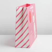 Пакет подарочный ламинированный горизонтальный, упаковка, &laquo;Happy&raquo;, L 40 х 31 х 11,5 см