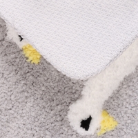 Коврик Доляна &laquo;Гуси&raquo;, 40&times;60 см, микрофибра, серый