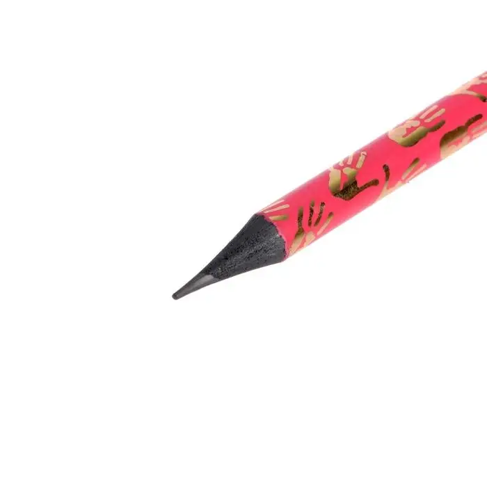 Карандаш чернографитный твёрдость НВ &laquo;Ладошки&raquo; с ластиком, заточенный, круглый, МИКС