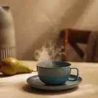 Чайная пара фарфоровая SL Home &laquo;Аззура&raquo;, 2 предмета: чашка 300 мл, блюдце d=16,5 см, цвет бирюзовый