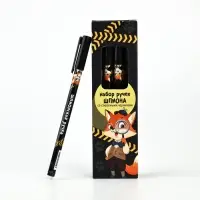 Ручка пластик пиши-стирай с колпачком "Набор ручек шпиона", синяя паста, гелевая 0,5 мм