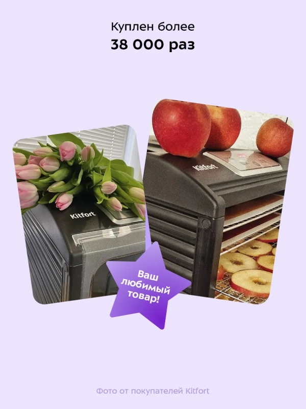 Дегидратор для овощей и фруктов КТ-1908 - 700 Вт