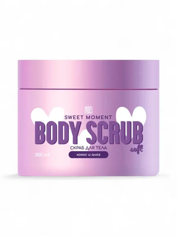 Скраб для тела Family Cosmetics кокос и алоэ, 300 мл