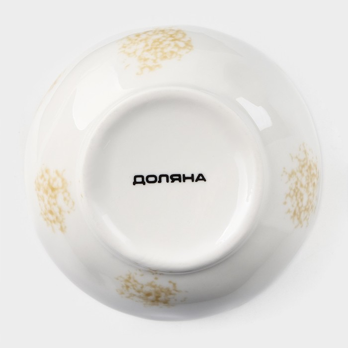 Сахарница фарфоровая Доляна Organic Gold, 420 мл, цвет белый