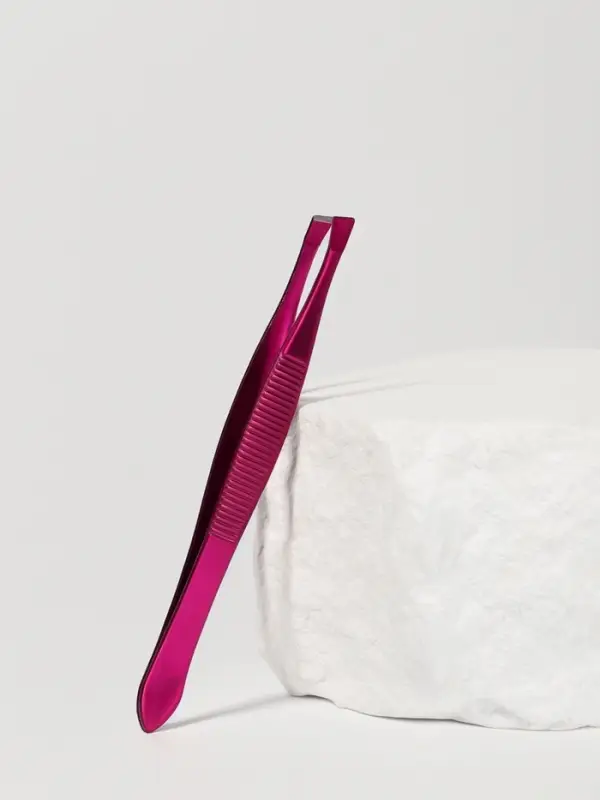 Пинцет для бровей, скошенный, узкий, 9 см, МИКС