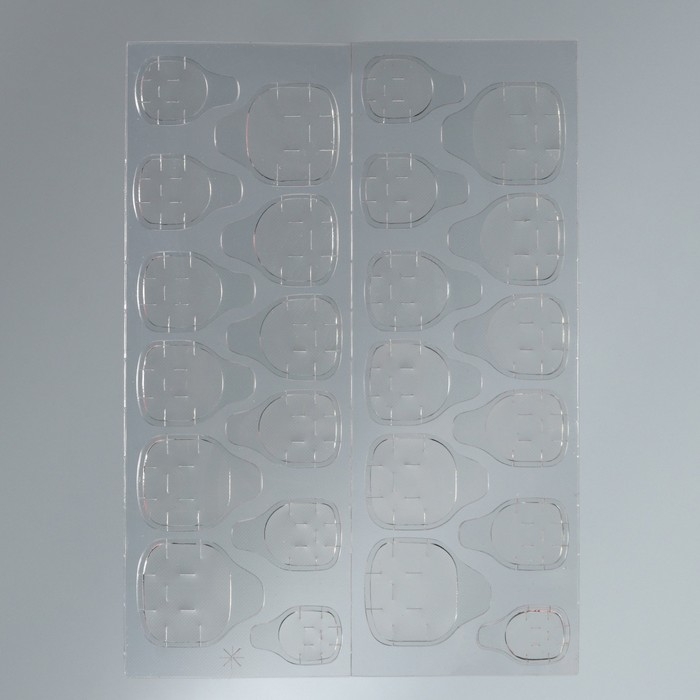 Накладные ногти для взрослых &laquo;Черно-белый френч&raquo;, 24 шт, клеевые пластины, форма балерина, цвет глянцевый белый/чёрный/розовый