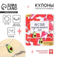 Кулоны неразлучники &laquo;Мы с тобой идеальная пара&raquo;, длина 50 см