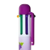 Ручка шариковая многоцветная Calligrata, автоматическая, 6 цветов, с рисунком, МИКС