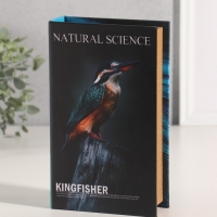 Сейф-книга дерево кожзам "Птицы. Зимородок" 21х13х5 см